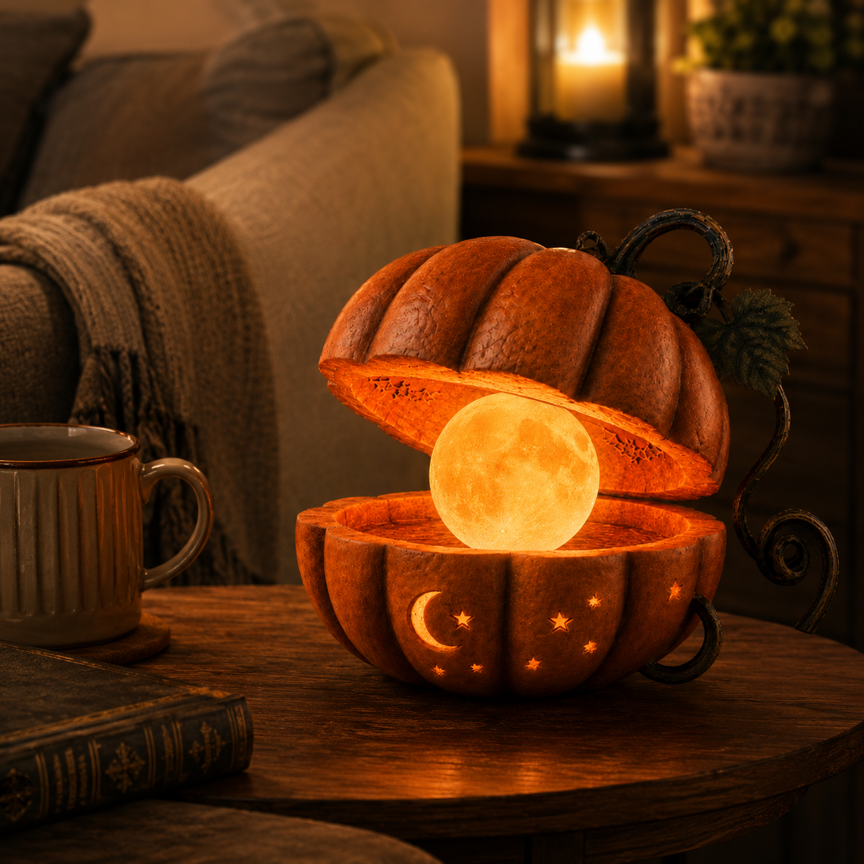 Enchanted Pumpkin Moon Lamp