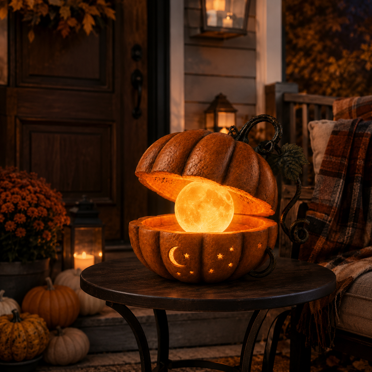 Enchanted Pumpkin Moon Lamp