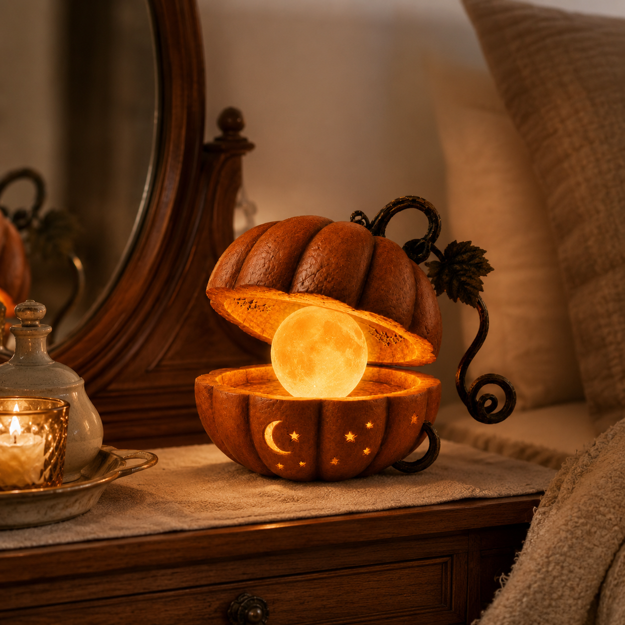 Enchanted Pumpkin Moon Lamp