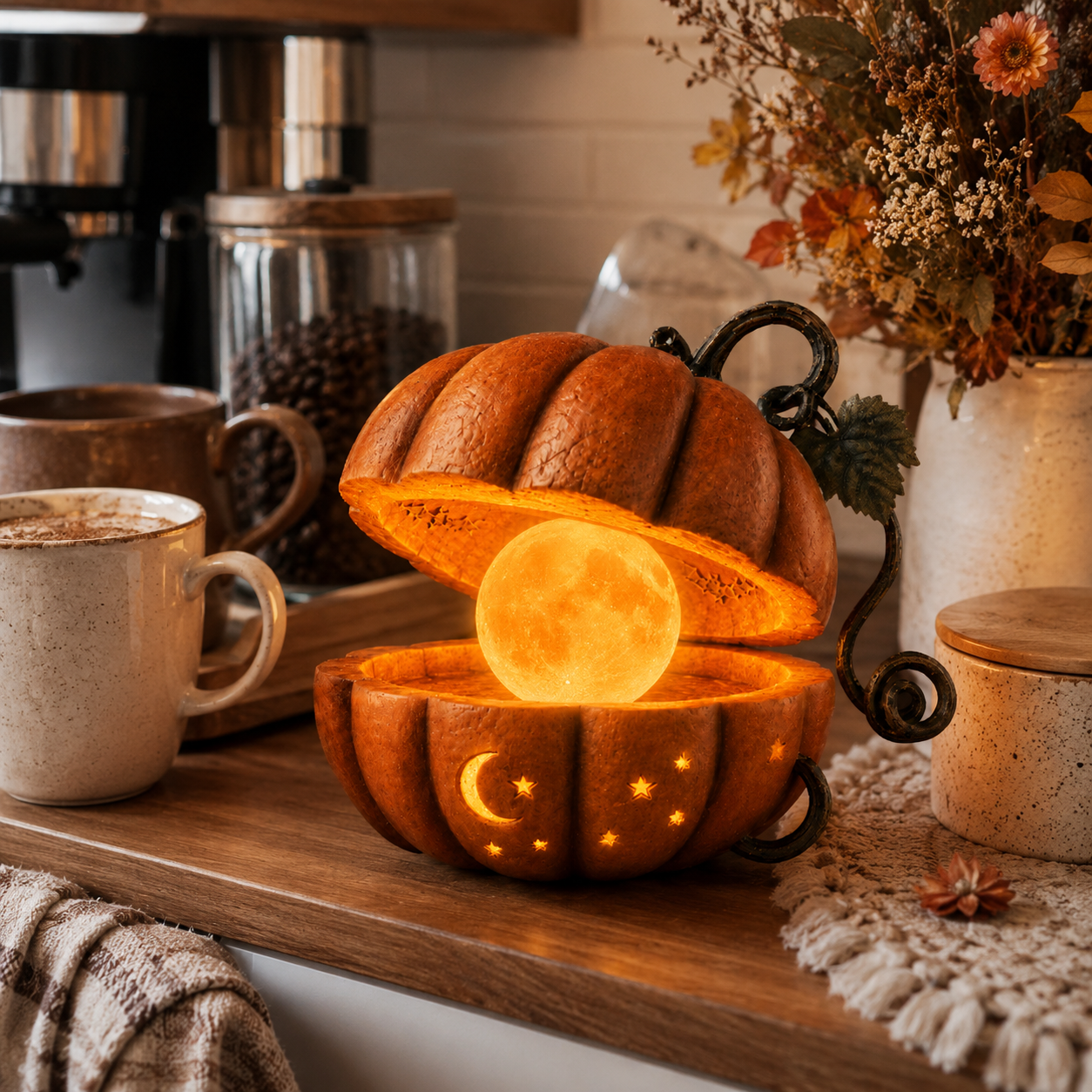 Enchanted Pumpkin Moon Lamp