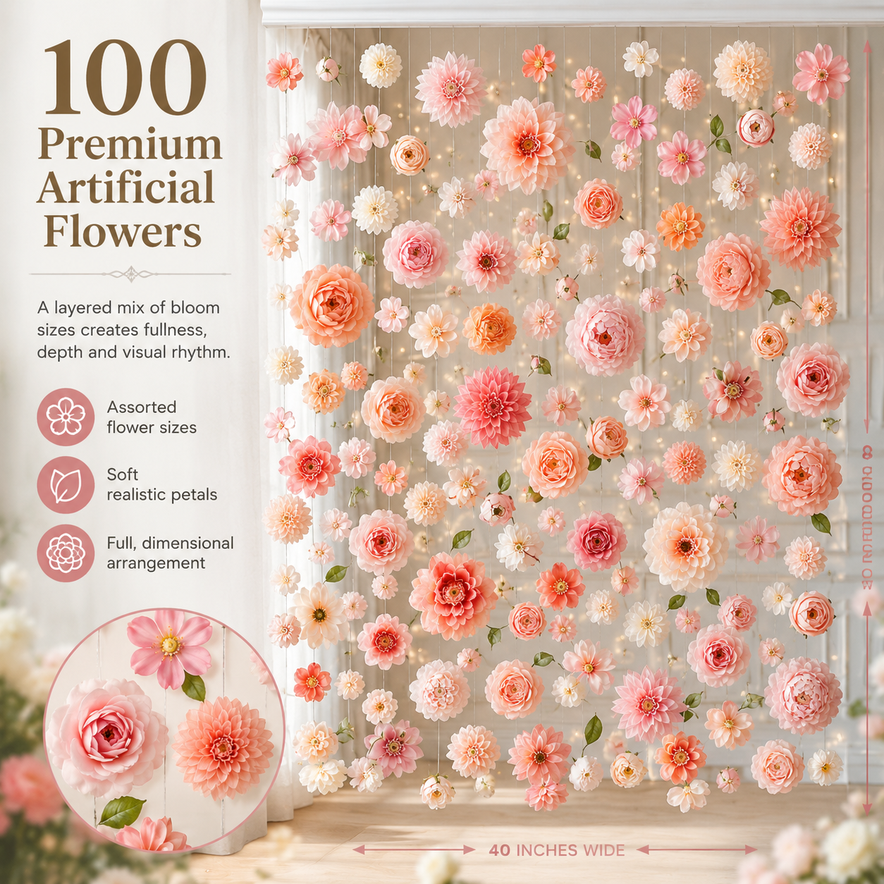 Suspended Bloom Garden Curtain