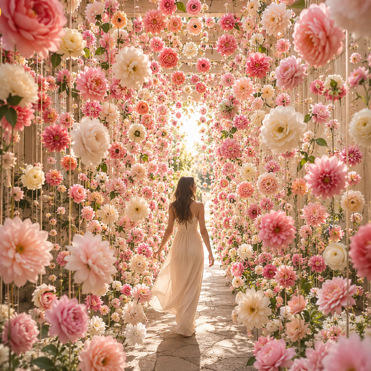 Suspended Bloom Garden Curtain