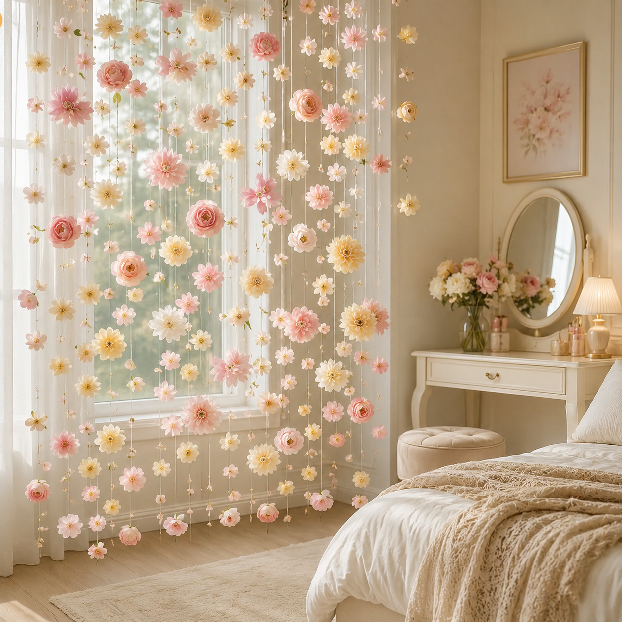 Suspended Bloom Garden Curtain