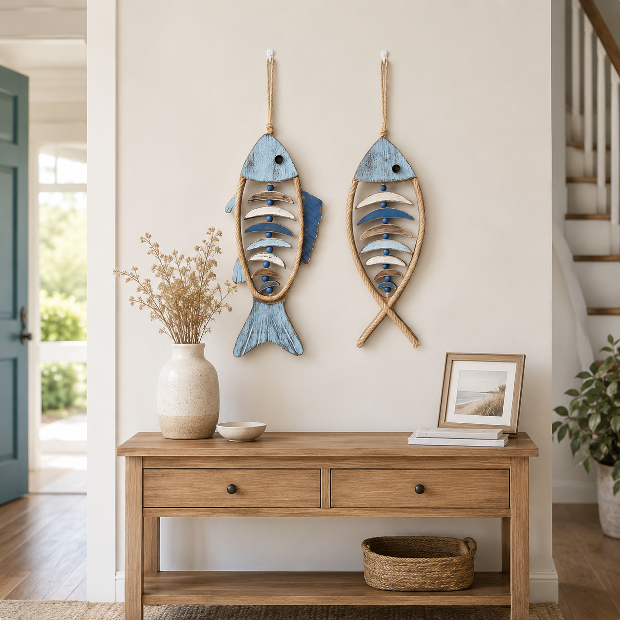 Harbor Relic Wooden Fishbone Wall Decor