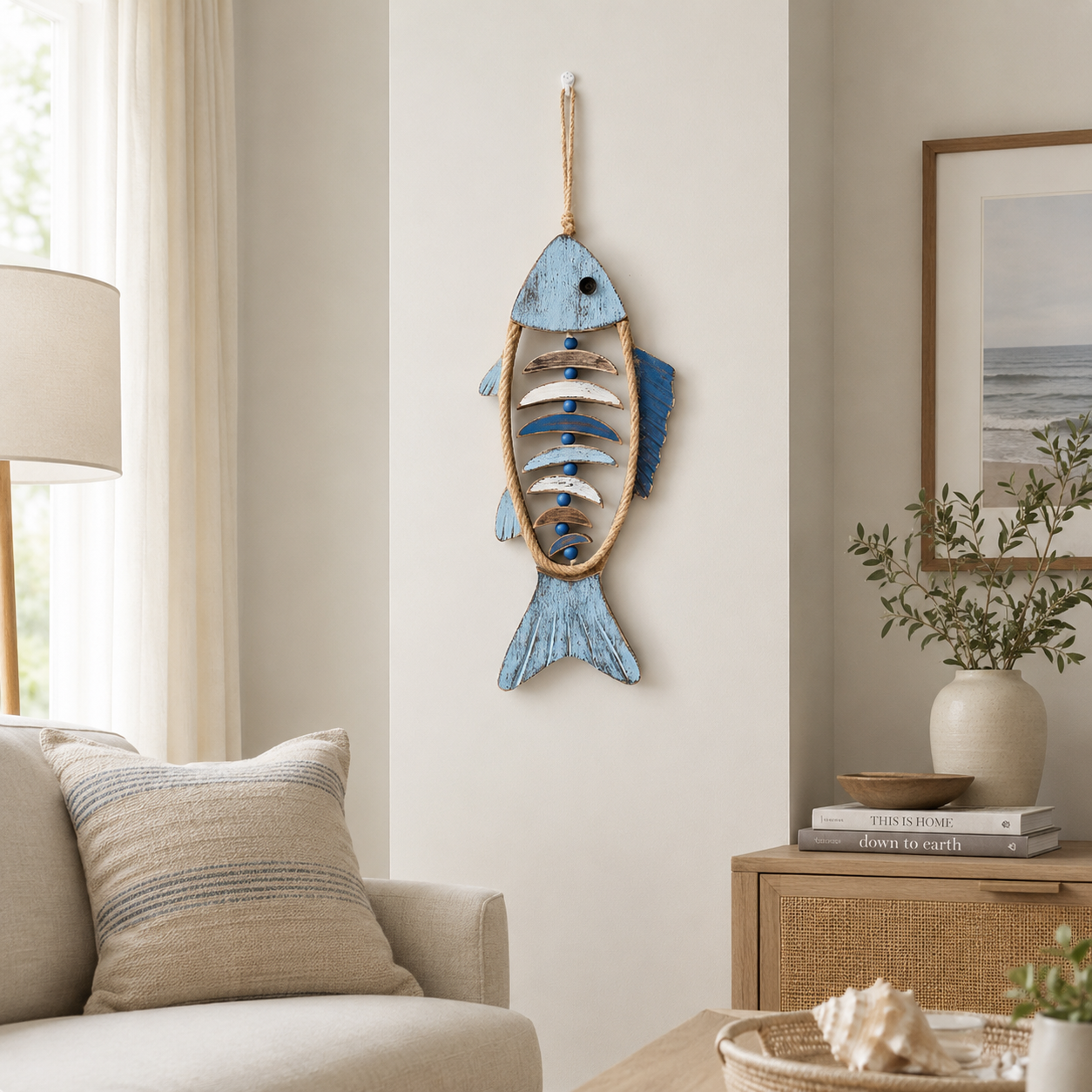 Harbor Relic Wooden Fishbone Wall Decor