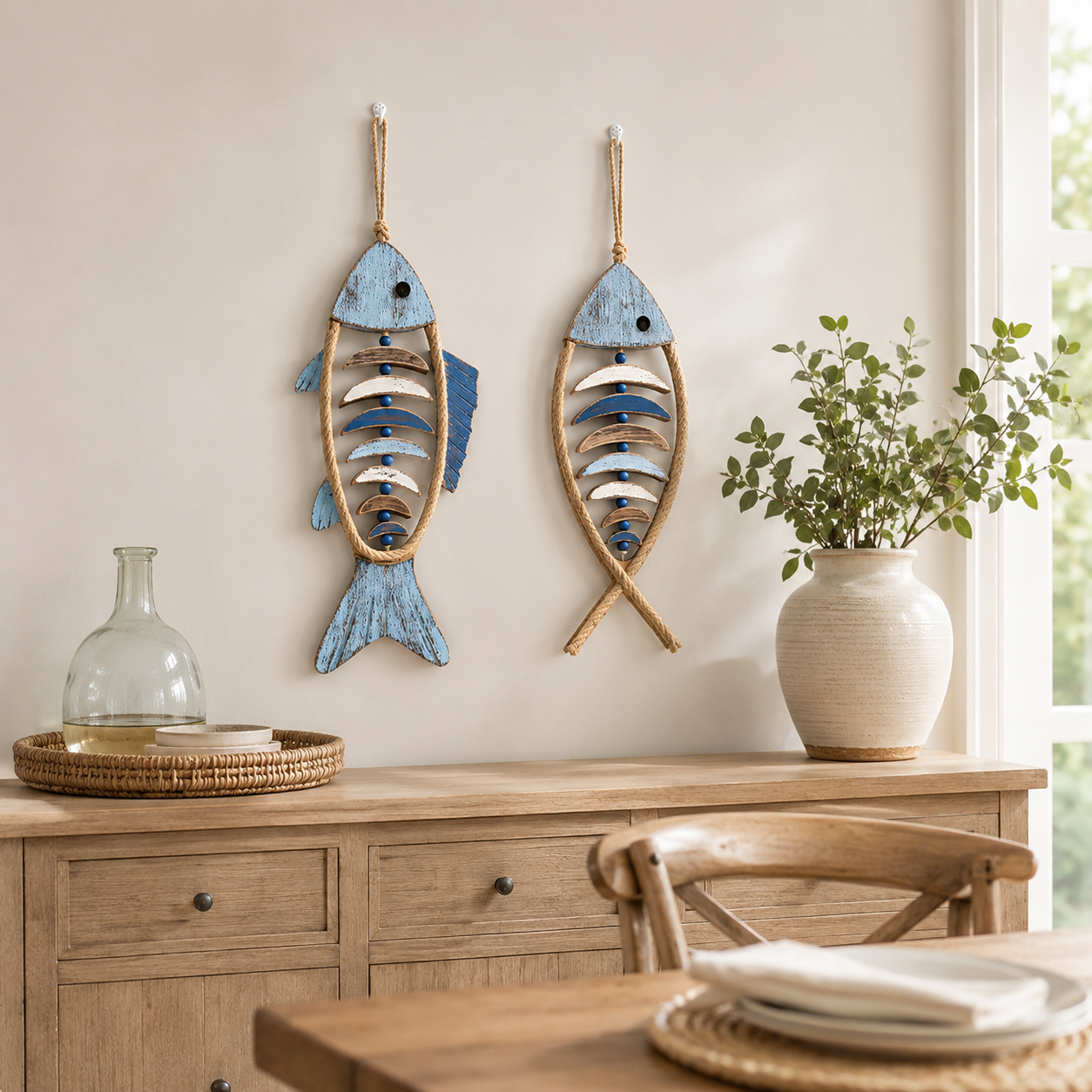Harbor Relic Wooden Fishbone Wall Decor