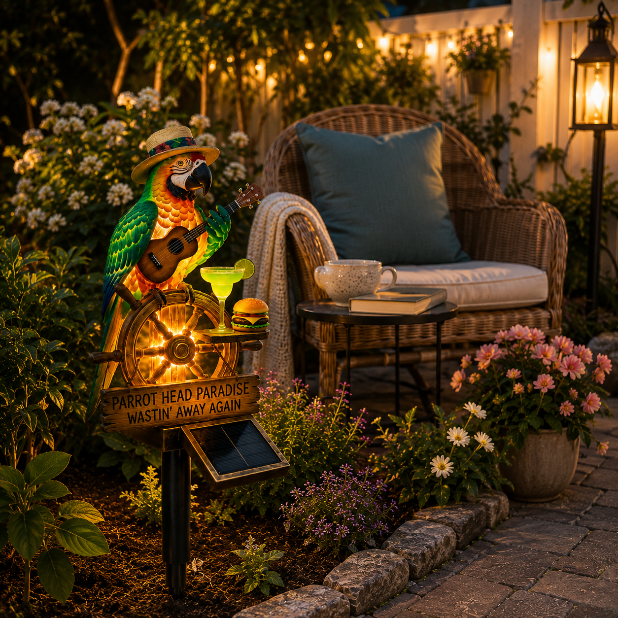 Parrot Paradise Solar Garden Stake