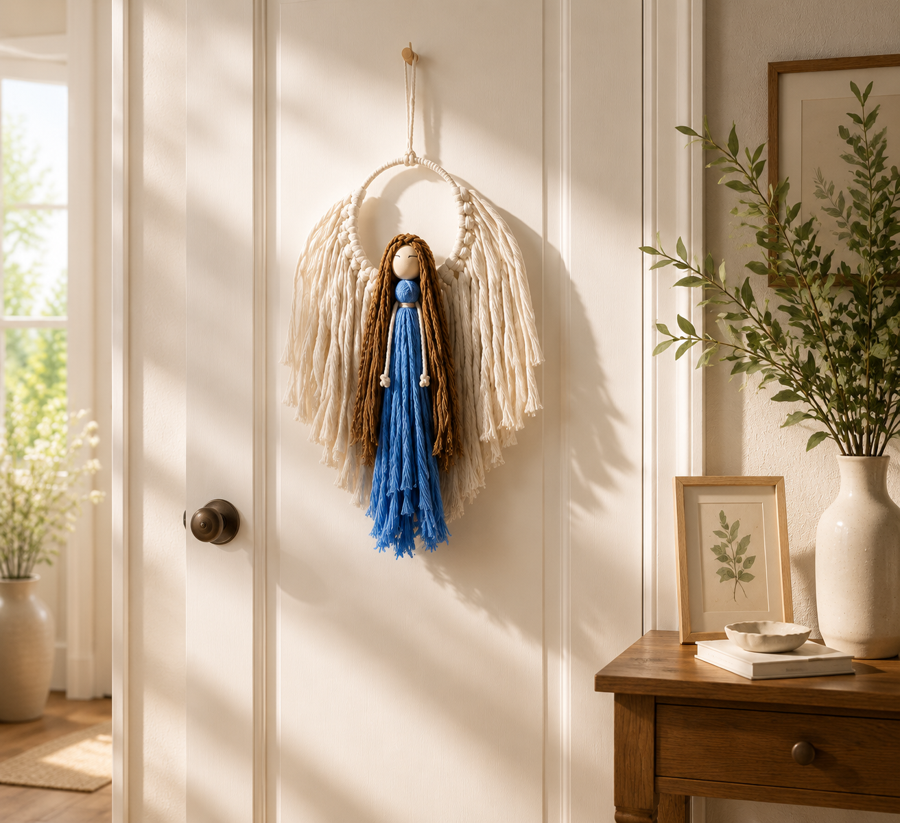 Macrame Guardian Angel Wall Hanging