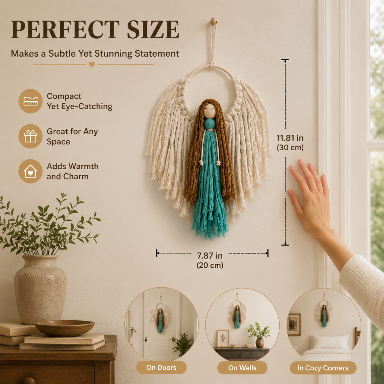 Macrame Guardian Angel Wall Hanging
