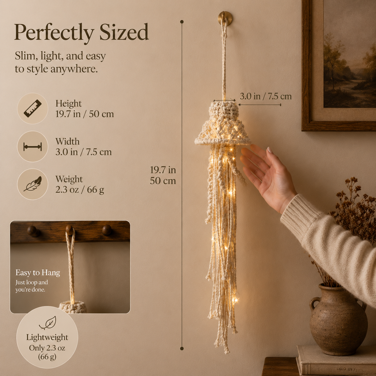 Lighted Woven Spirit Hanging Decor