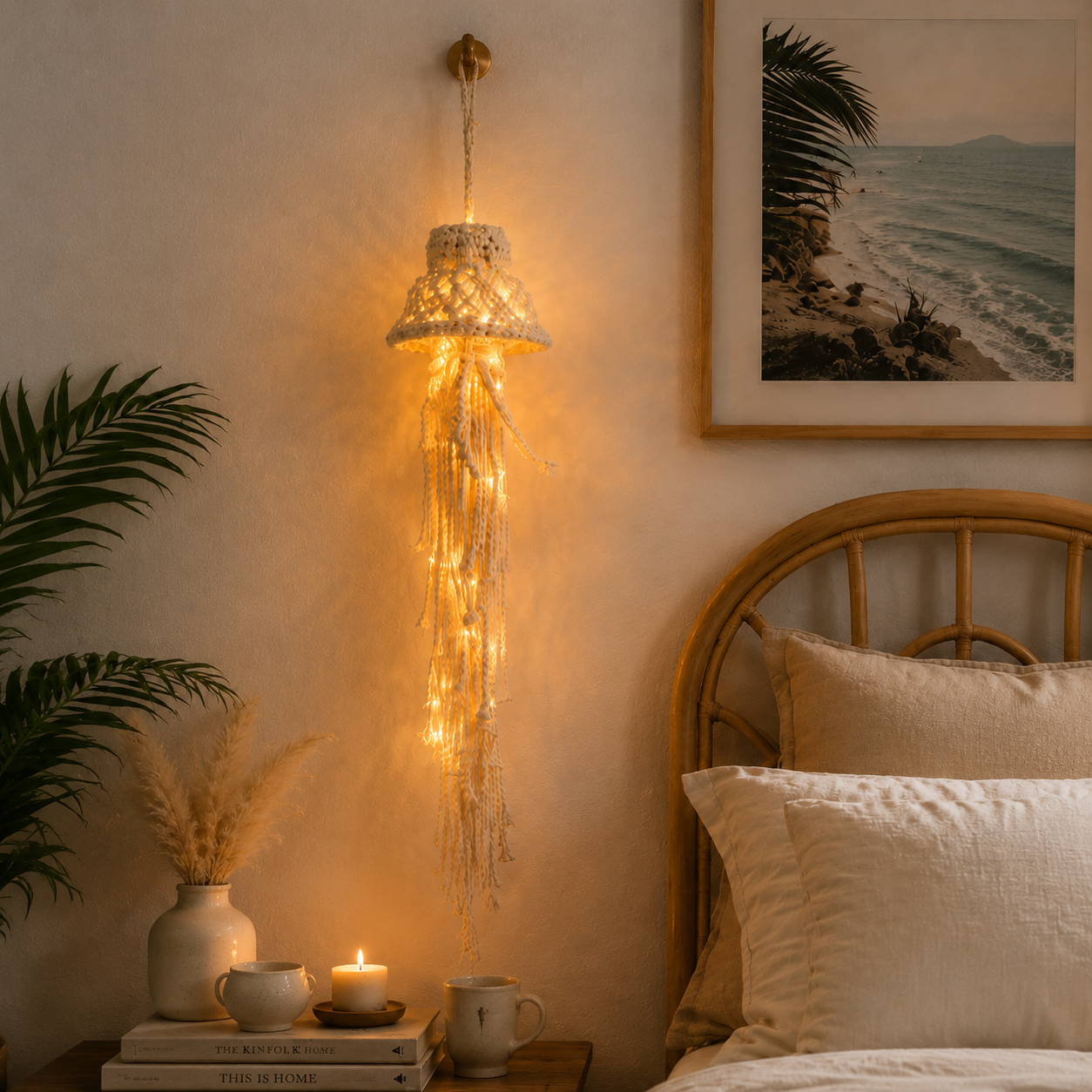 Lighted Woven Spirit Hanging Decor