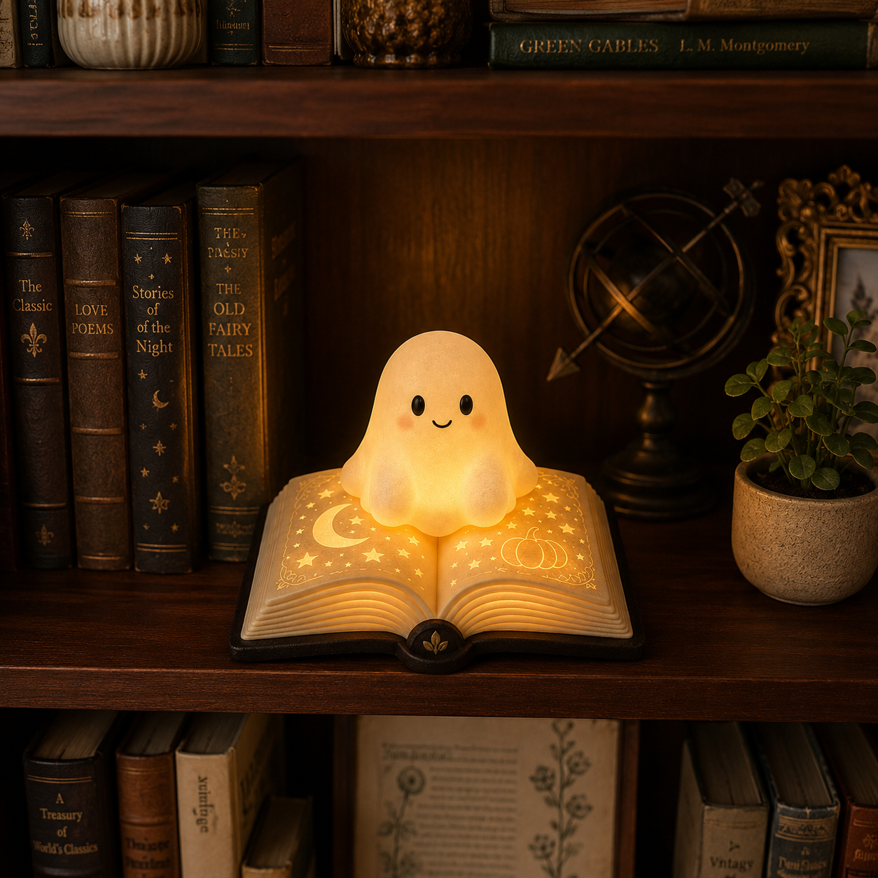 Glowing Ghost Storybook Accent Lamp