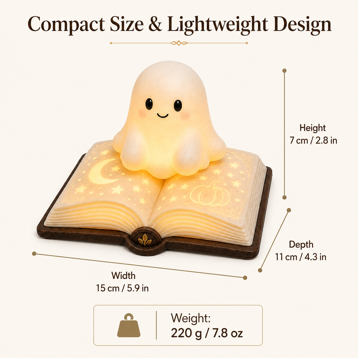 Glowing Ghost Storybook Accent Lamp