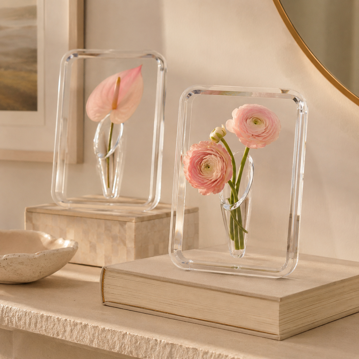 Clear Acrylic Picture Frame Vase