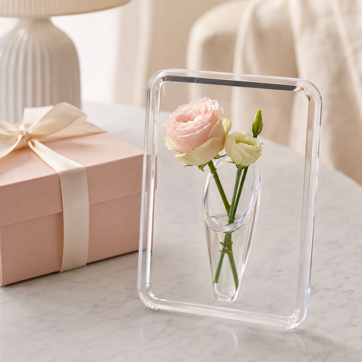 Clear Acrylic Picture Frame Vase
