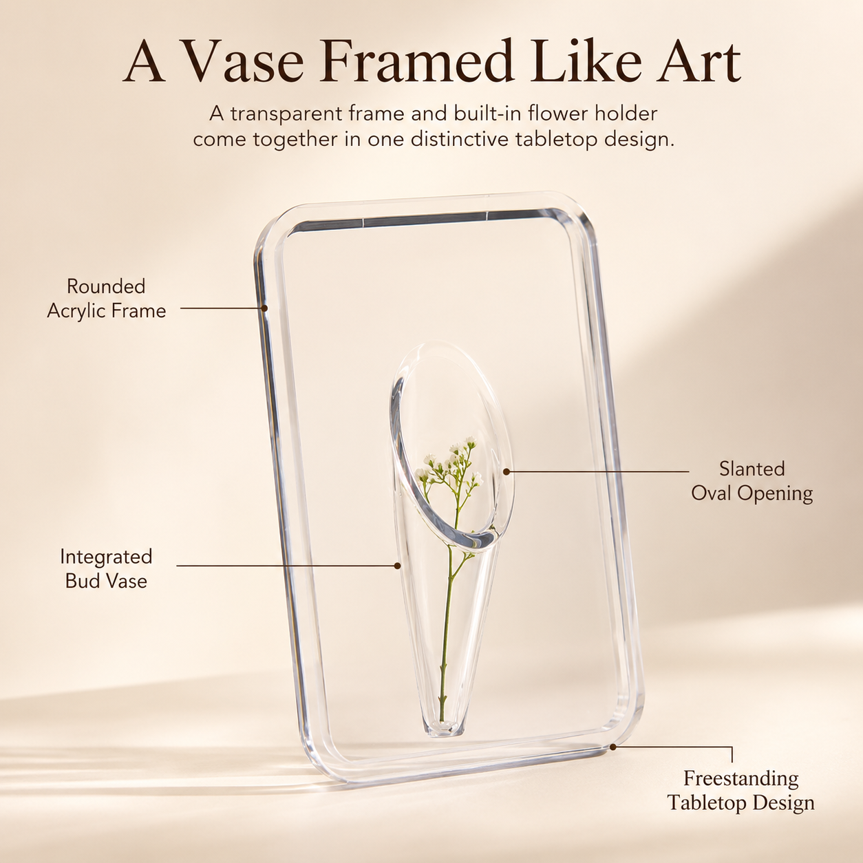 Clear Acrylic Picture Frame Vase