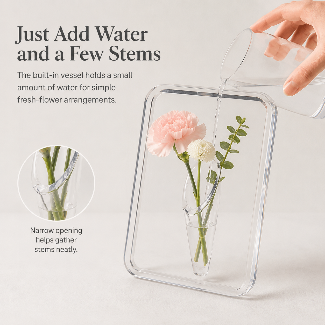 Clear Acrylic Picture Frame Vase