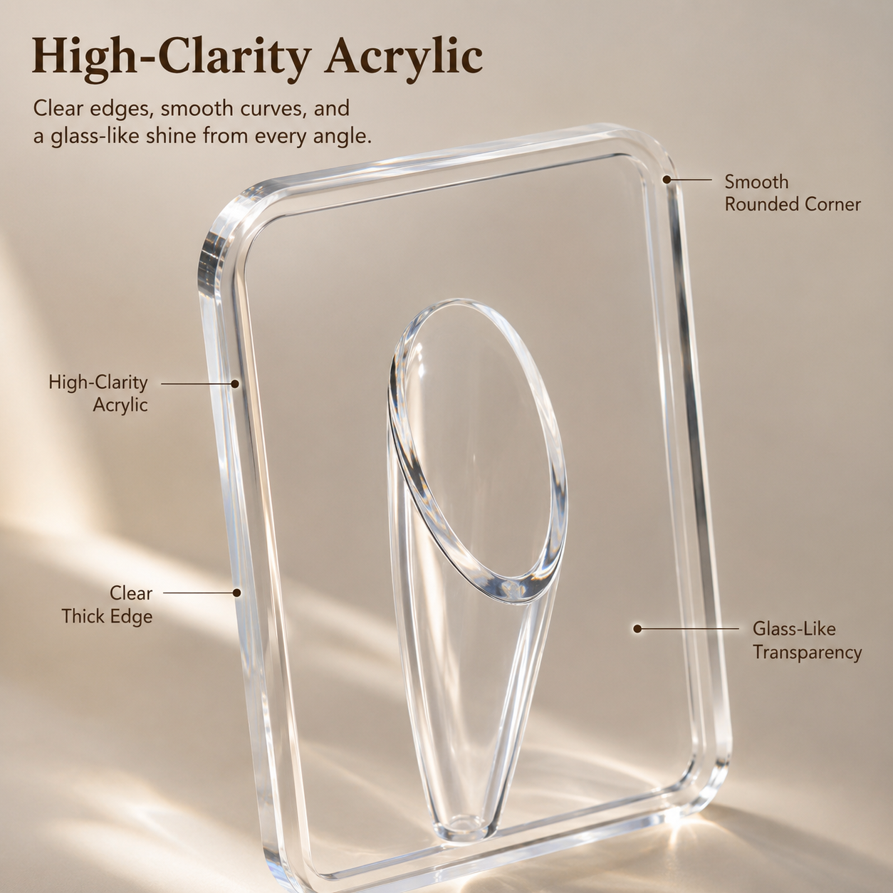 Clear Acrylic Picture Frame Vase