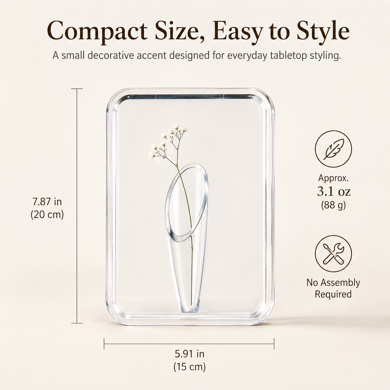 Clear Acrylic Picture Frame Vase