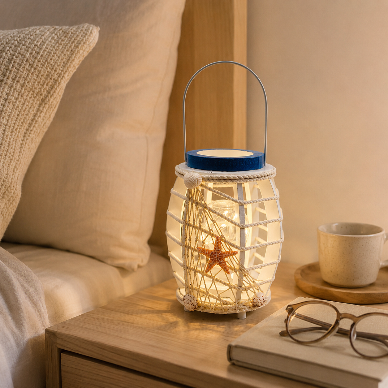 Coastal Seashell LED Lantern