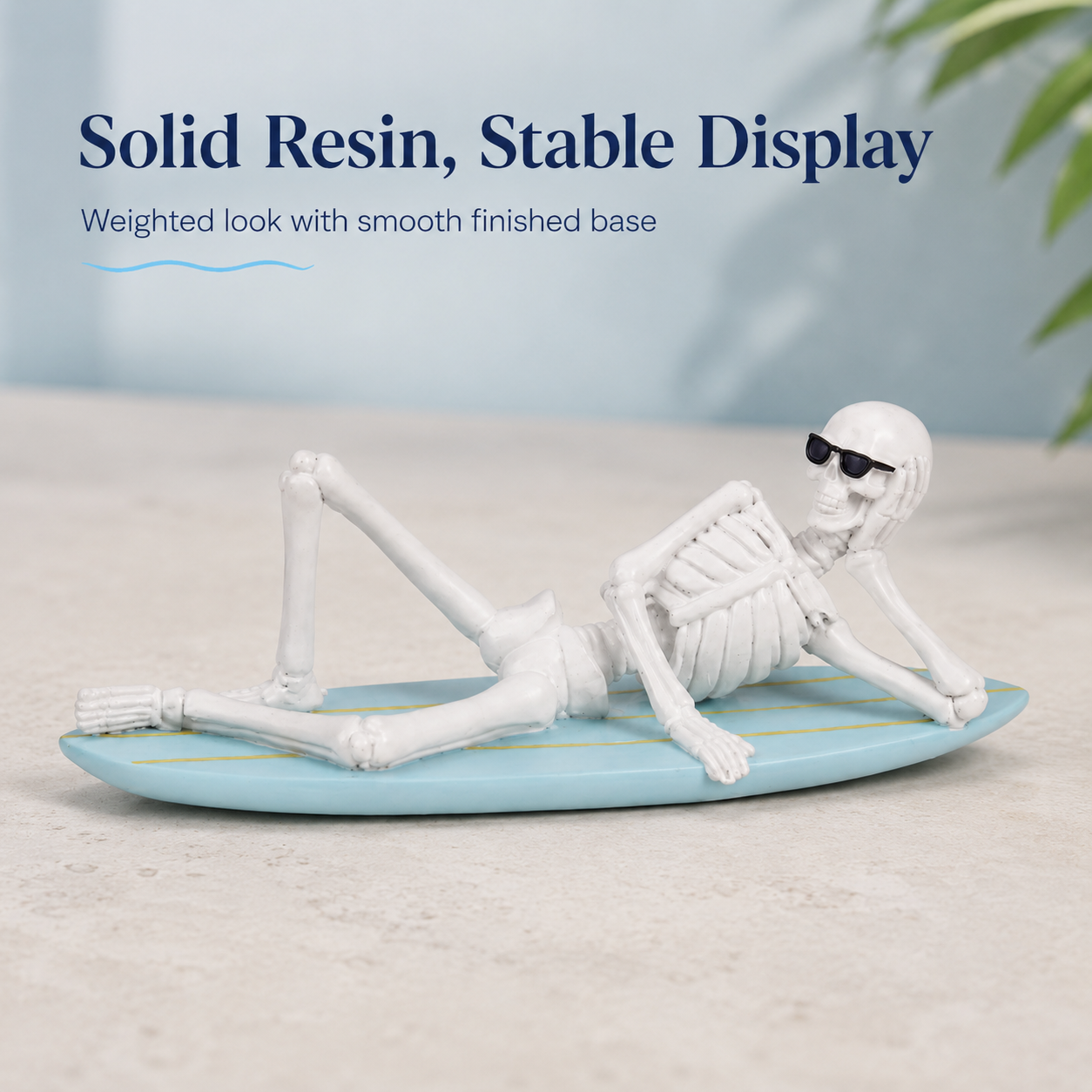 Cool Skeleton Surfboard Figurine