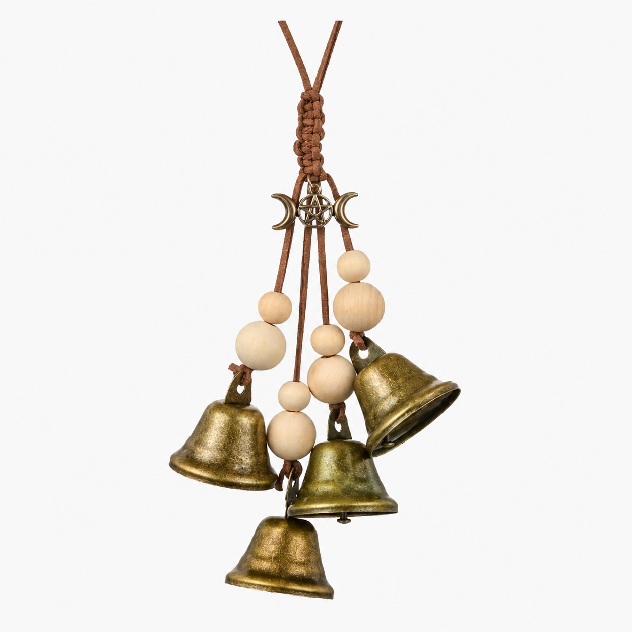 Rustic Moon Bell Wind Chime for Home Blessing Decor