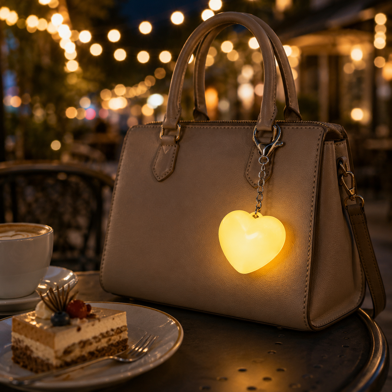 Rechargeable Touch Night Light Keychain, Cute Heart/Paw/Cloud Bag Light for Purse, Backpack, Keys & Travel