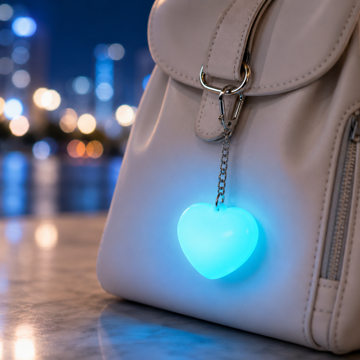 Rechargeable Touch Night Light Keychain, Cute Heart/Paw/Cloud Bag Light for Purse, Backpack, Keys & Travel