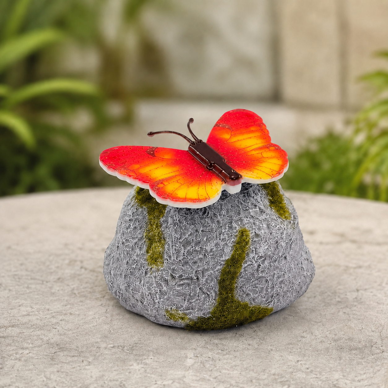 Glowing Butterfly Solar Rock Light for Garden Pathway Decor
