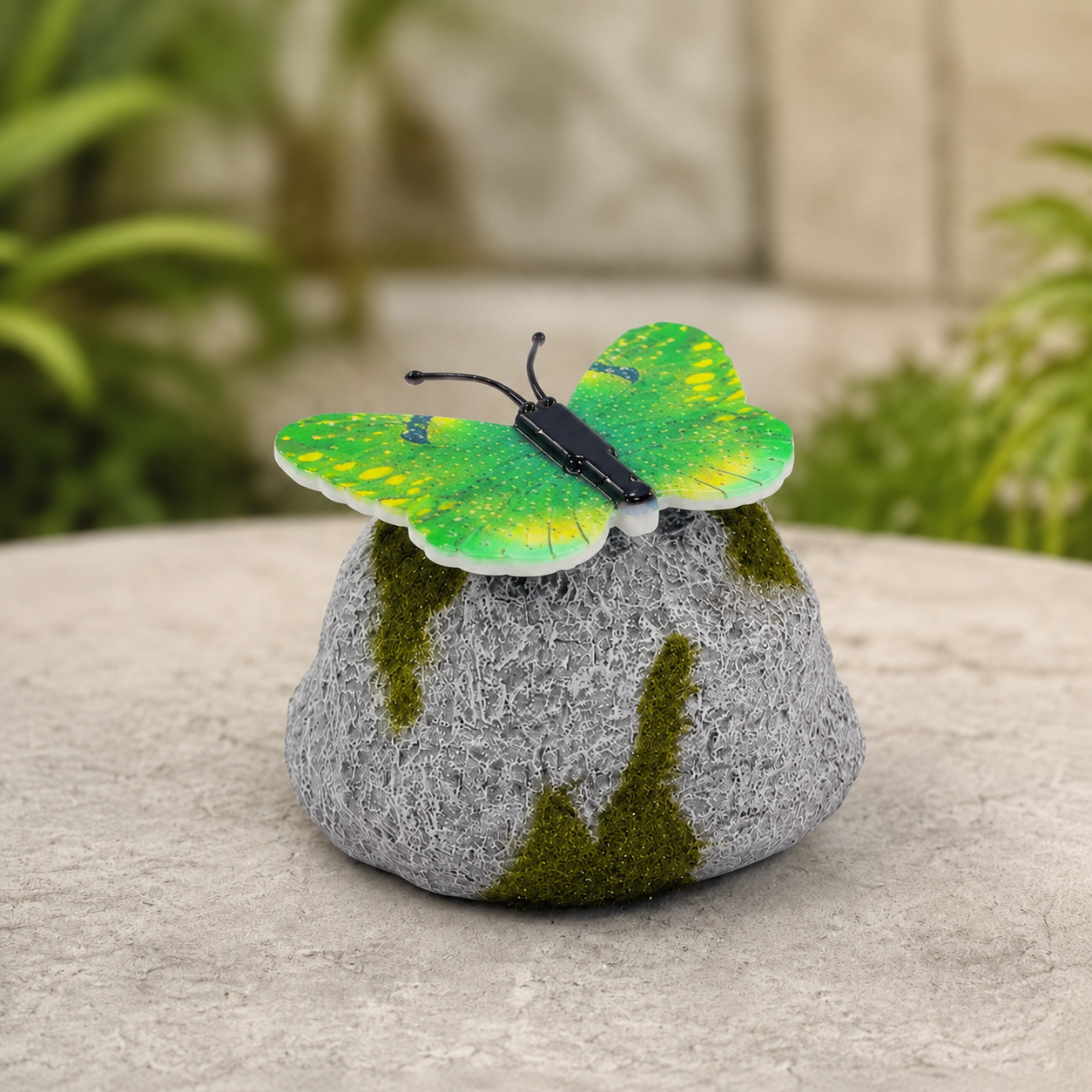 Glowing Butterfly Solar Rock Light for Garden Pathway Decor