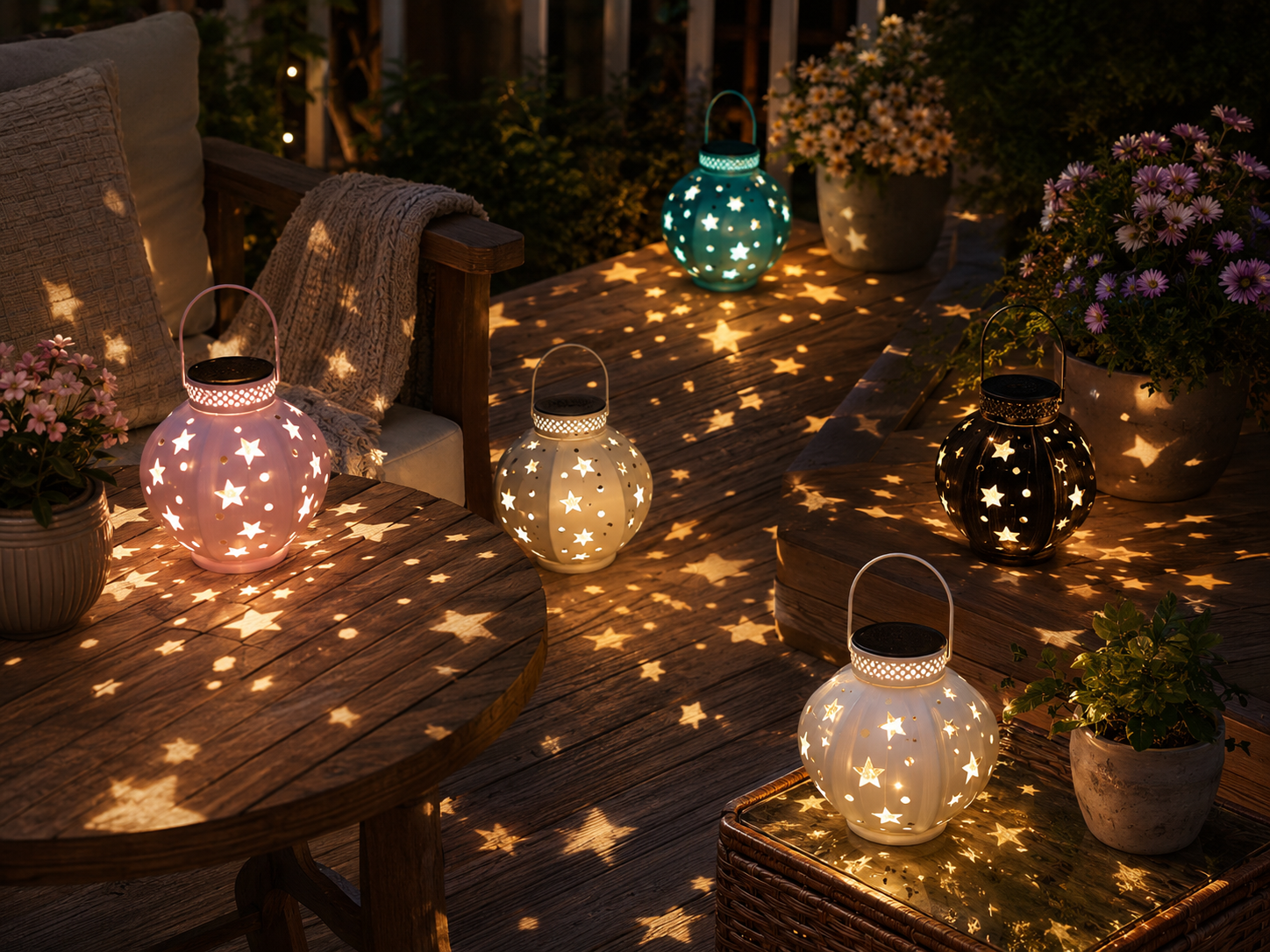 Solar-Powered Star Lantern – Outdoor Decorative LED Lantern for Garden, Patio, Pathway
