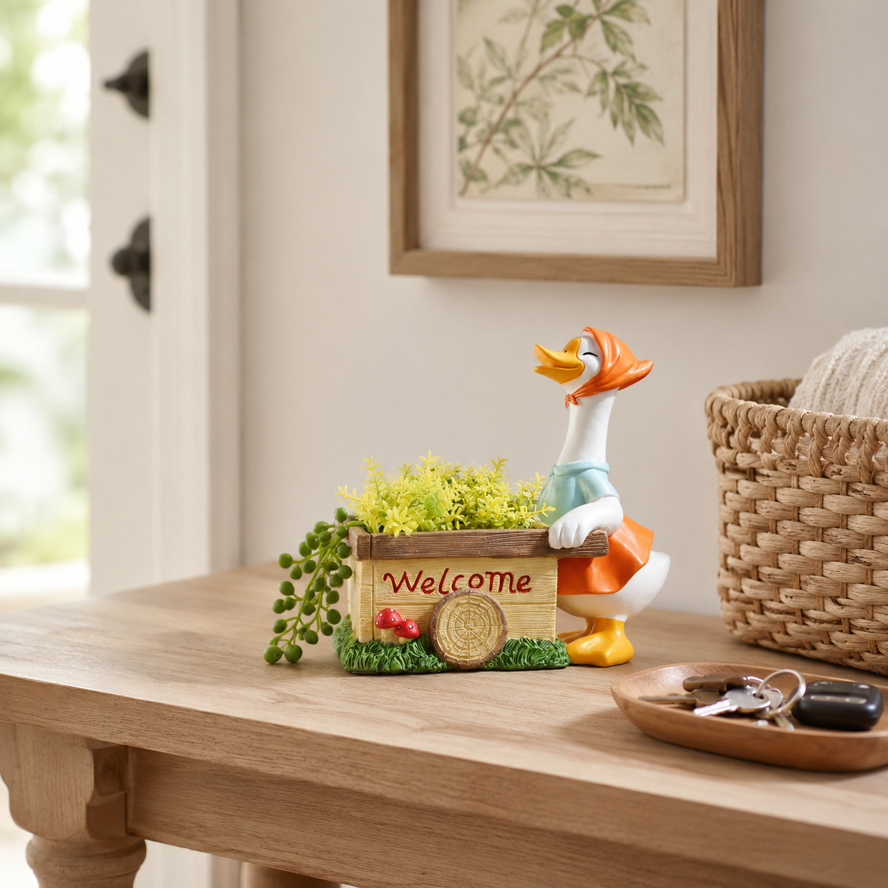 Farmhouse Duck Planter Decor