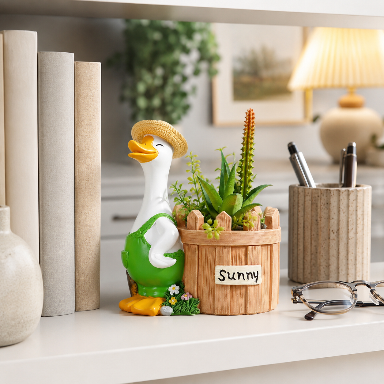 Farmhouse Duck Planter Decor