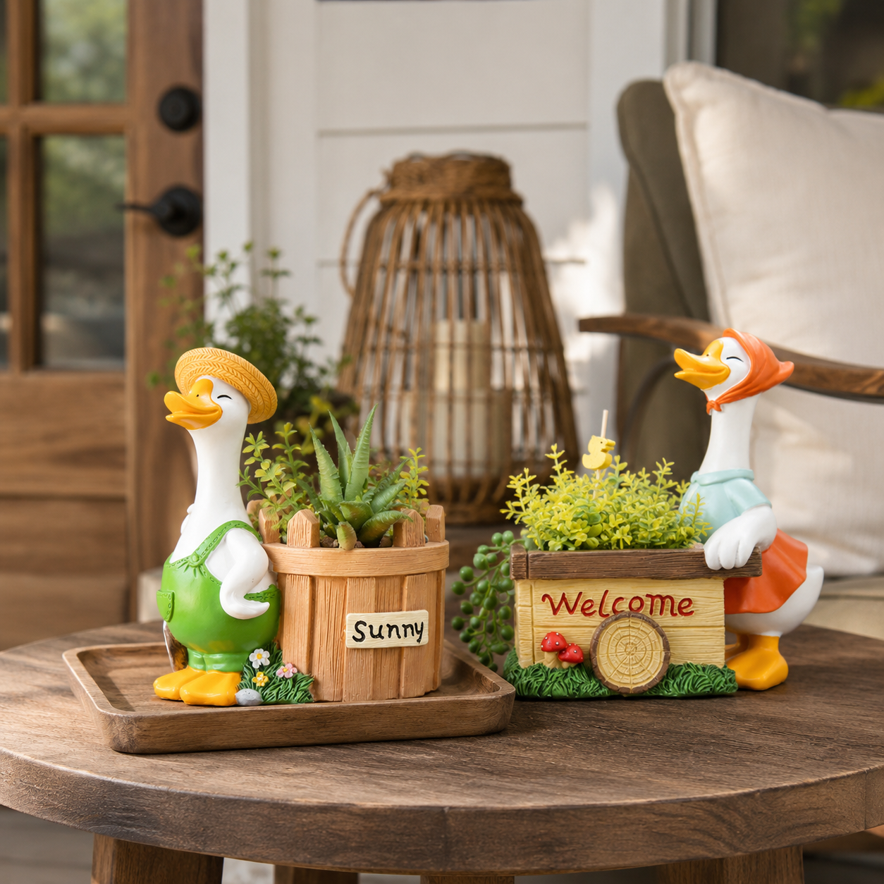 Farmhouse Duck Planter Decor