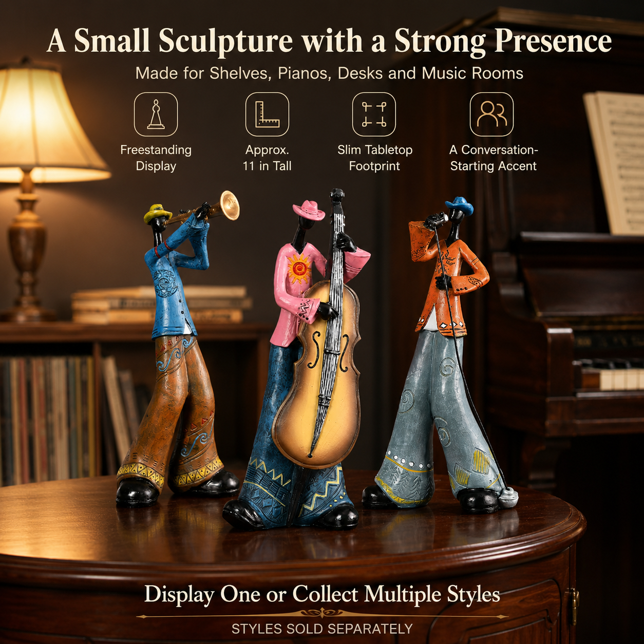 Abstract Jazz Musician Resin Figurine