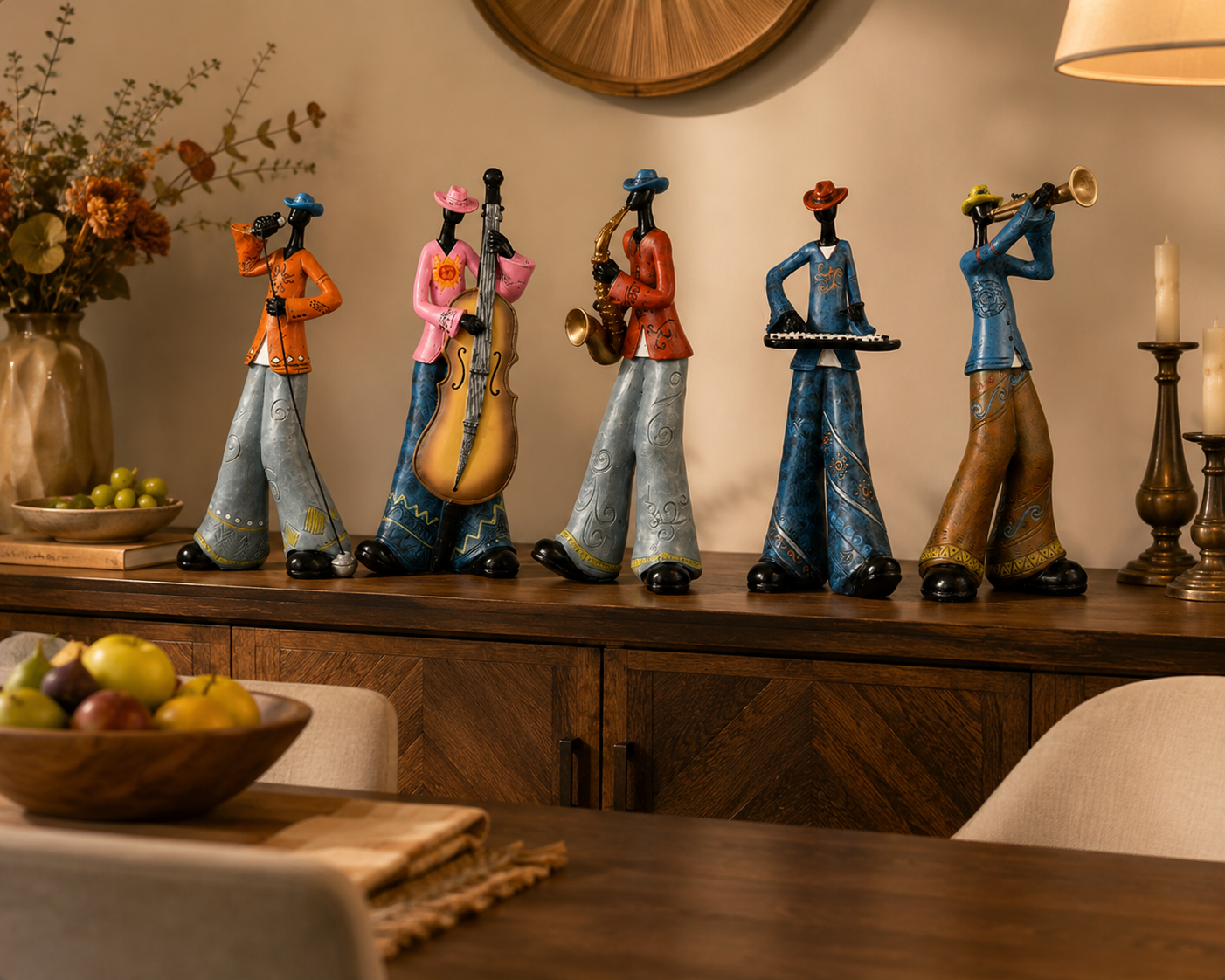 Abstract Jazz Musician Resin Figurine
