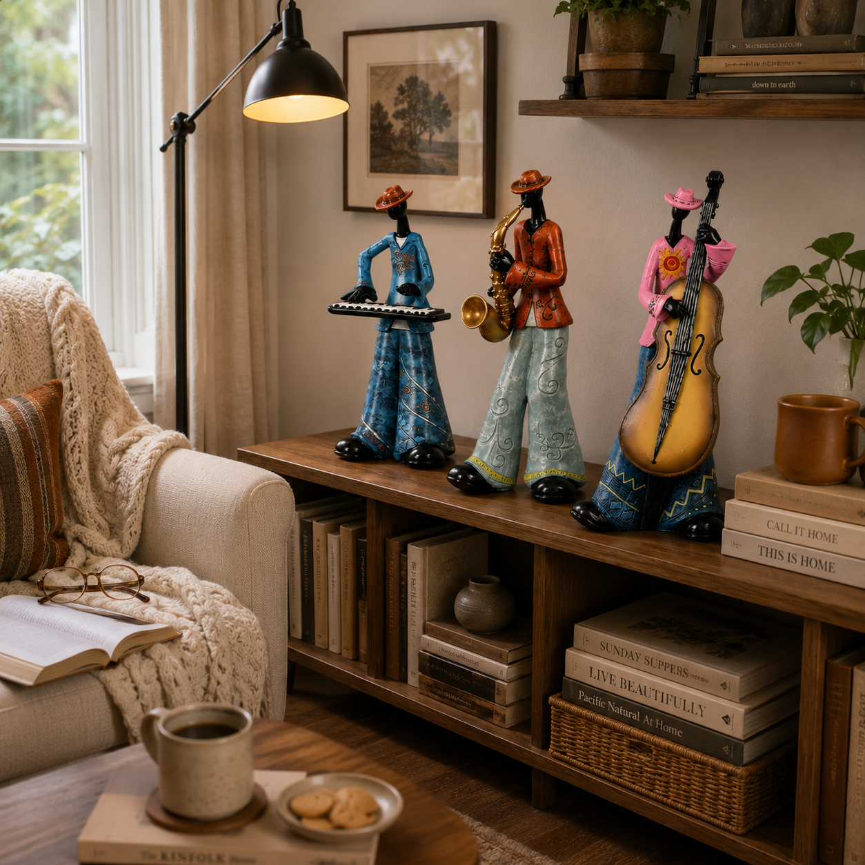 Abstract Jazz Musician Resin Figurine