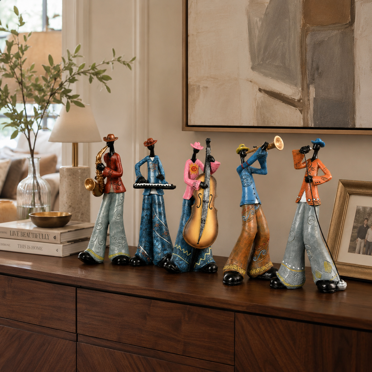 Abstract Jazz Musician Resin Figurine
