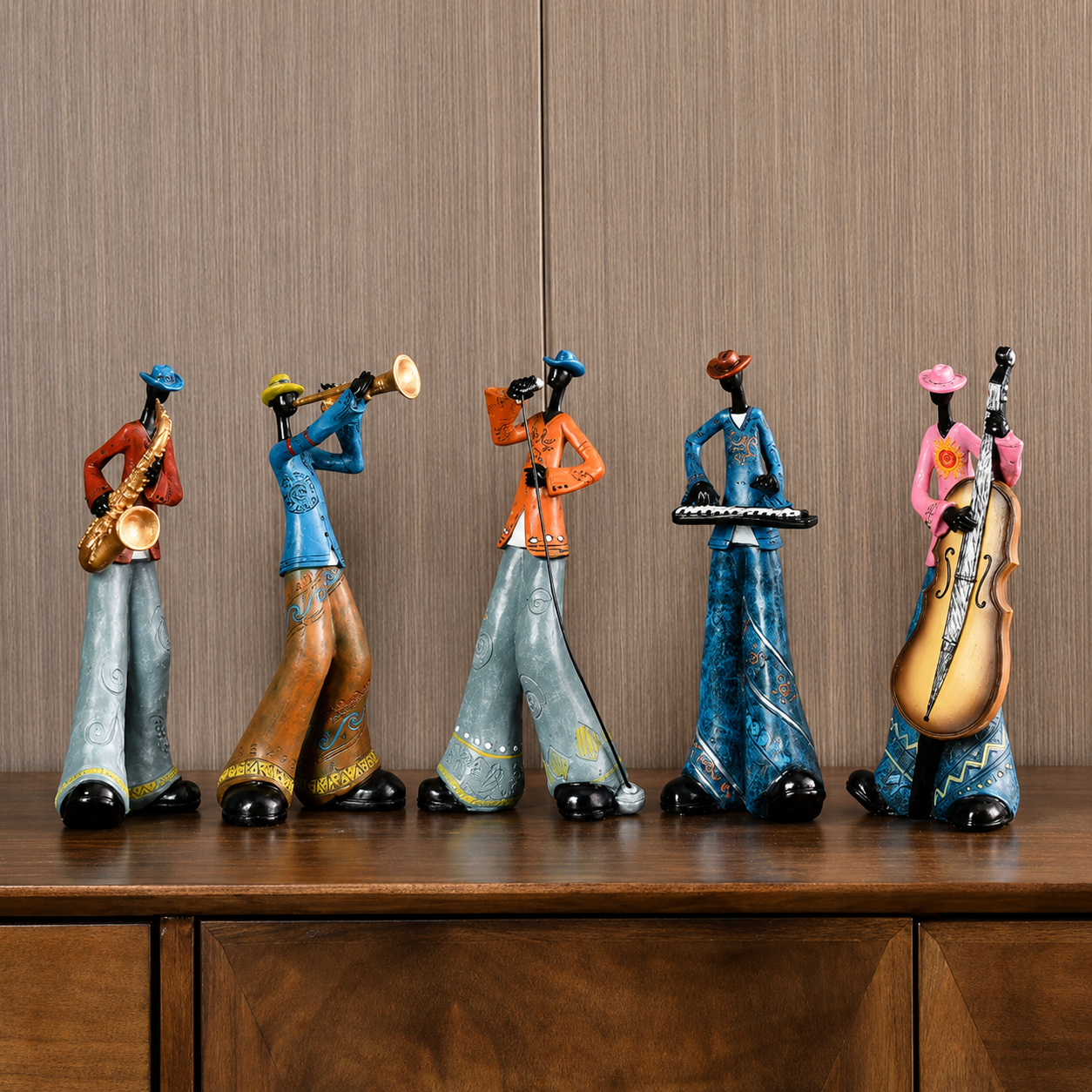 Abstract Jazz Musician Resin Figurine