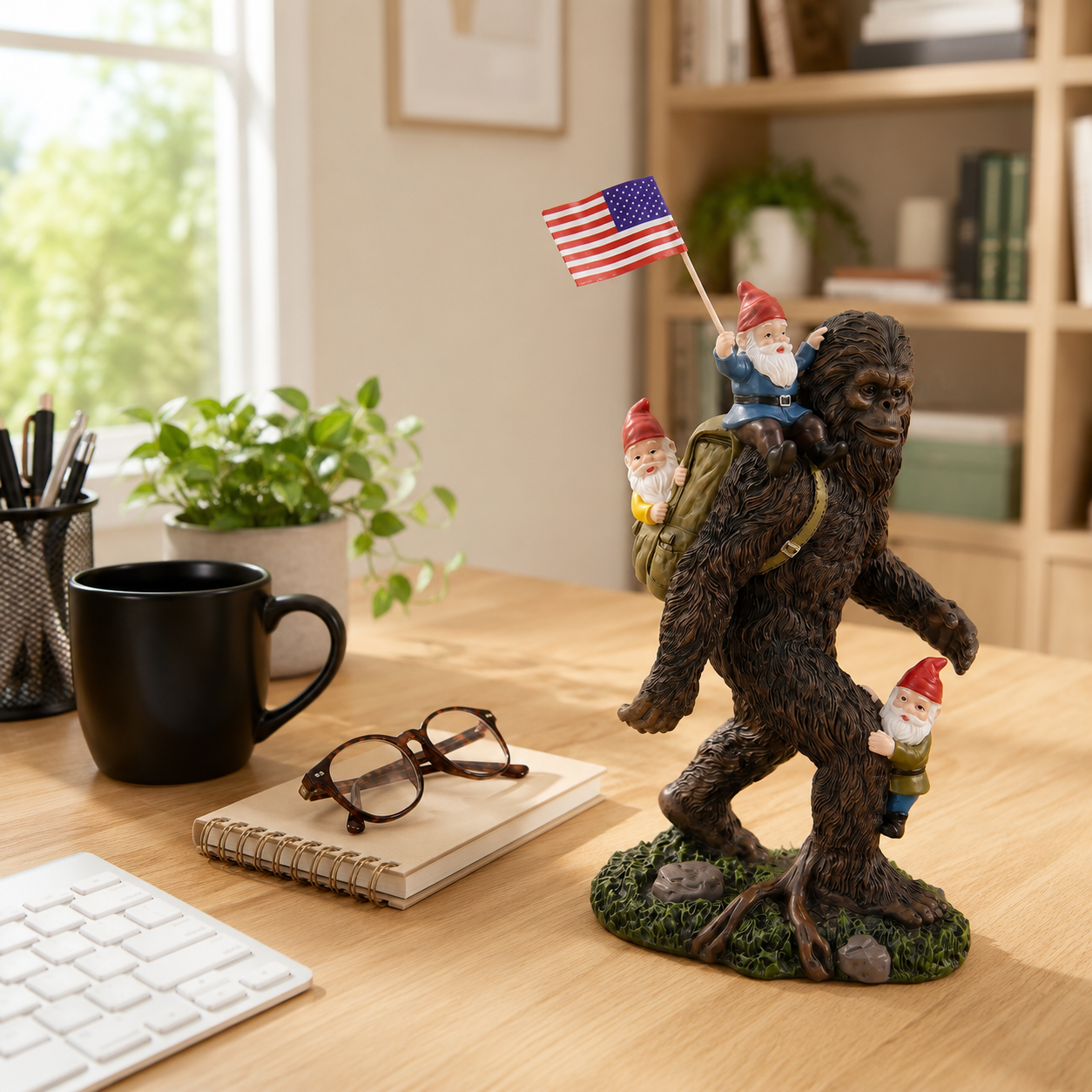 Bigfoot & Gnome Adventure Resin Statue