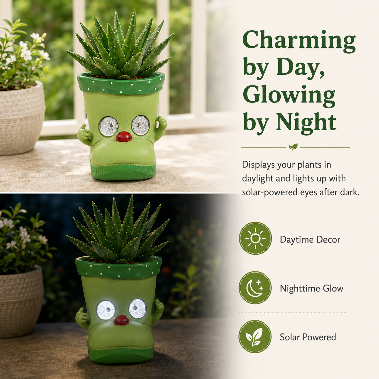 Solar Light-Up Boot Face Planter
