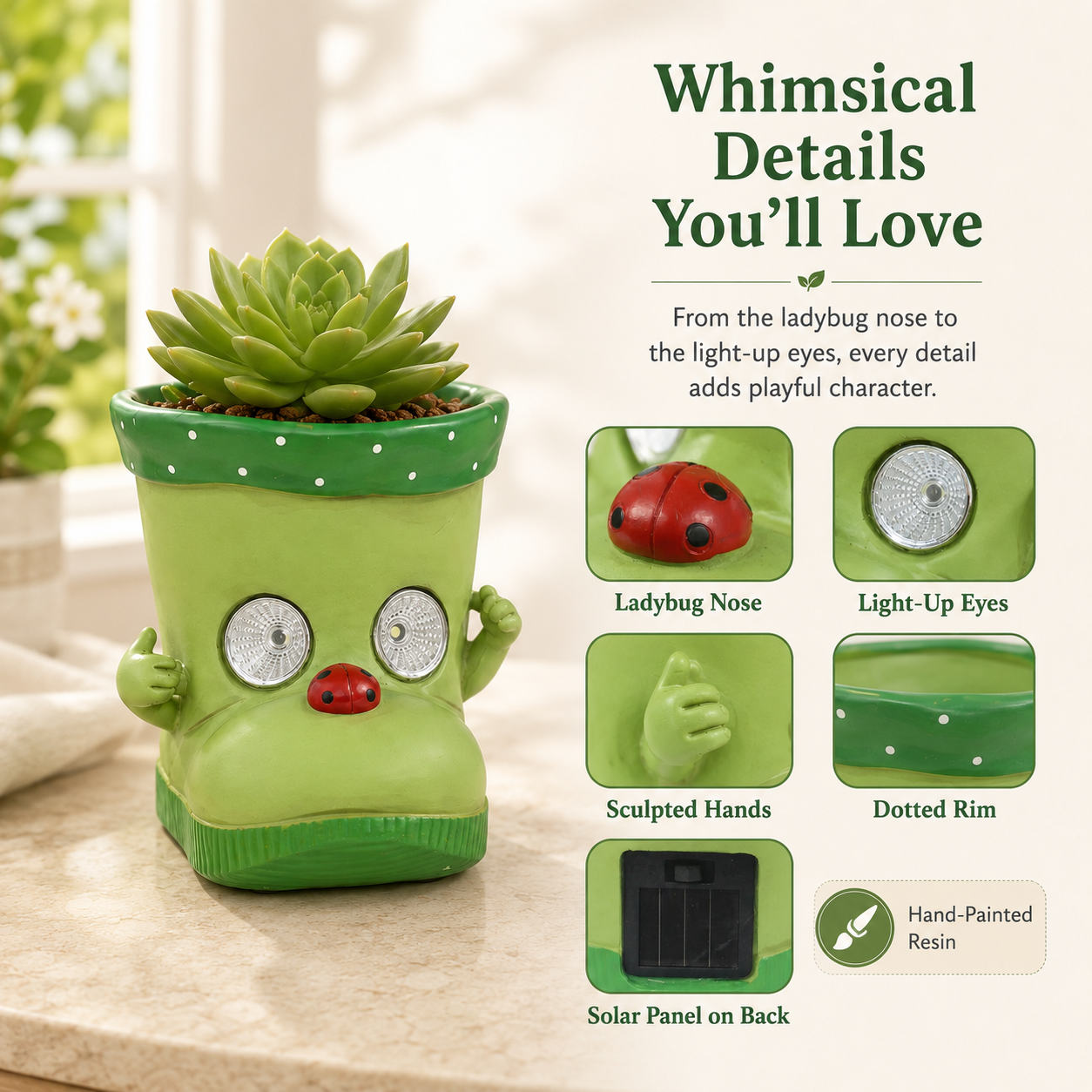 Solar Light-Up Boot Face Planter