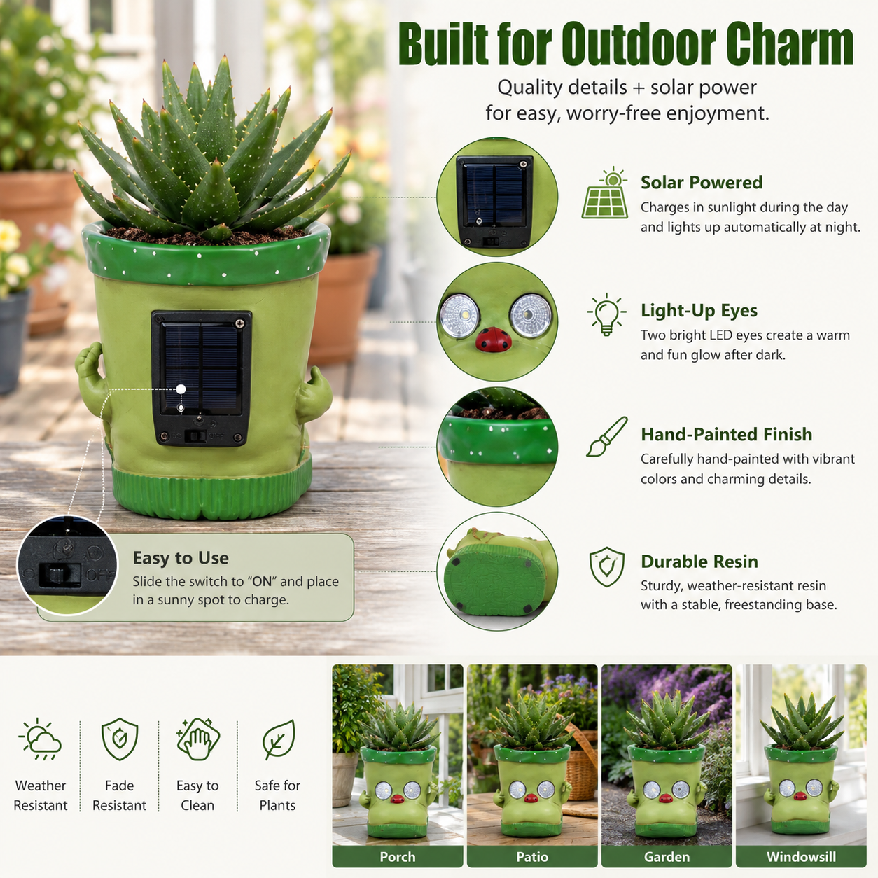 Solar Light-Up Boot Face Planter