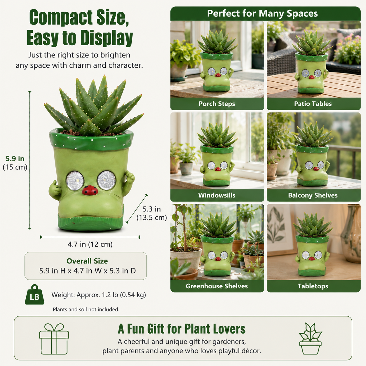 Solar Light-Up Boot Face Planter
