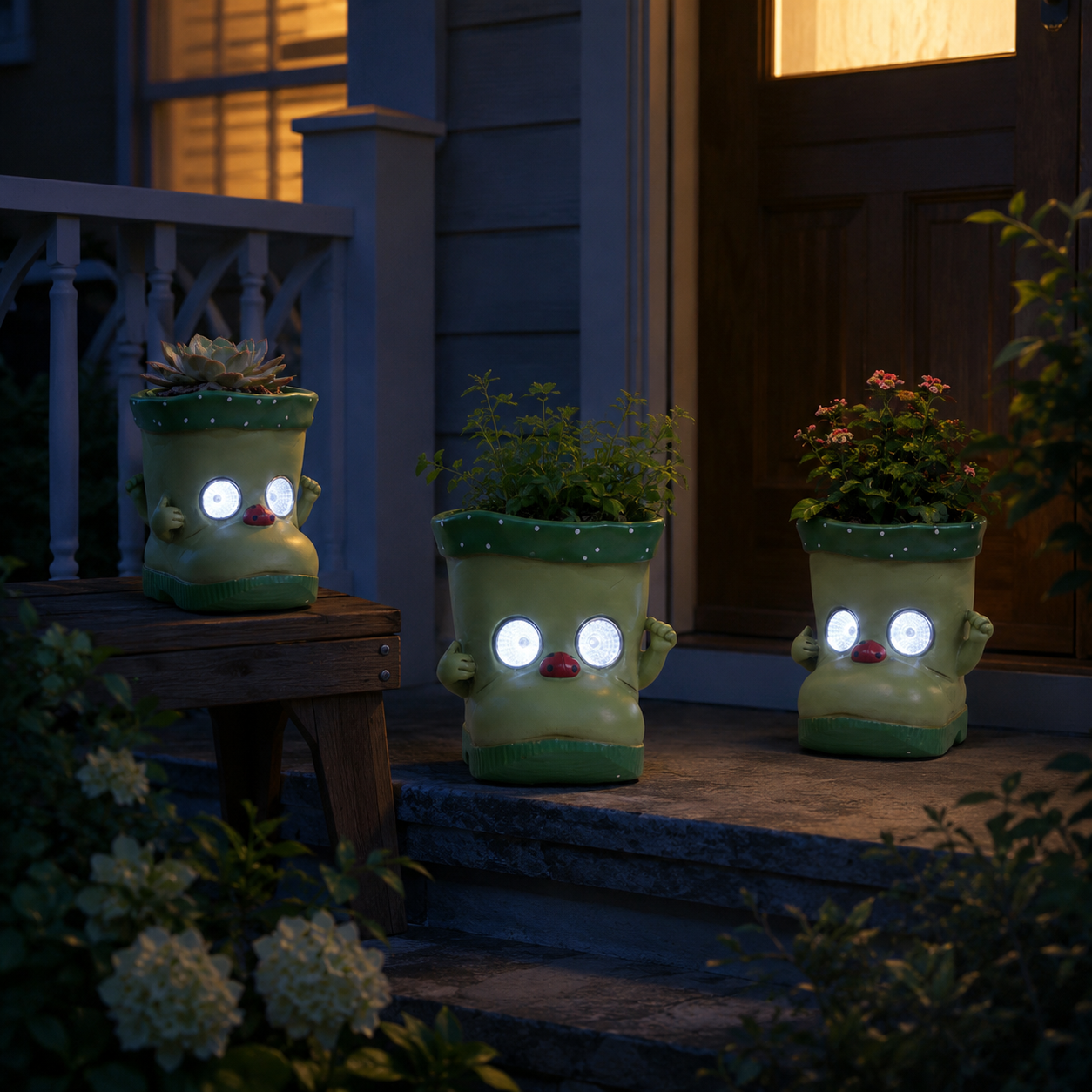 Solar Light-Up Boot Face Planter
