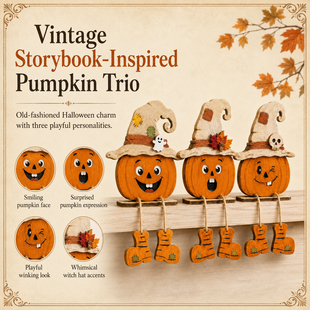 Halloween Pumpkin Shelf Sitters