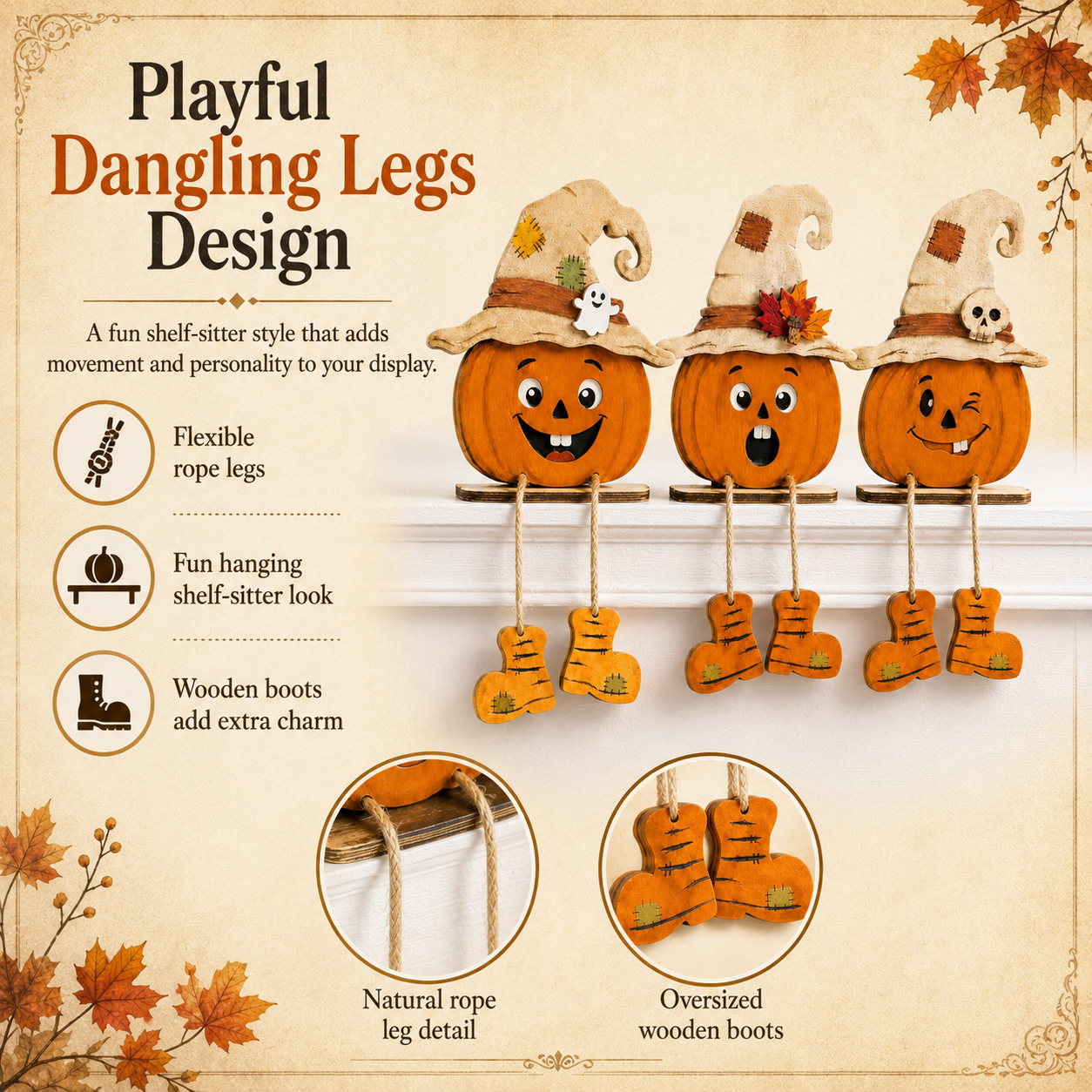 Halloween Pumpkin Shelf Sitters