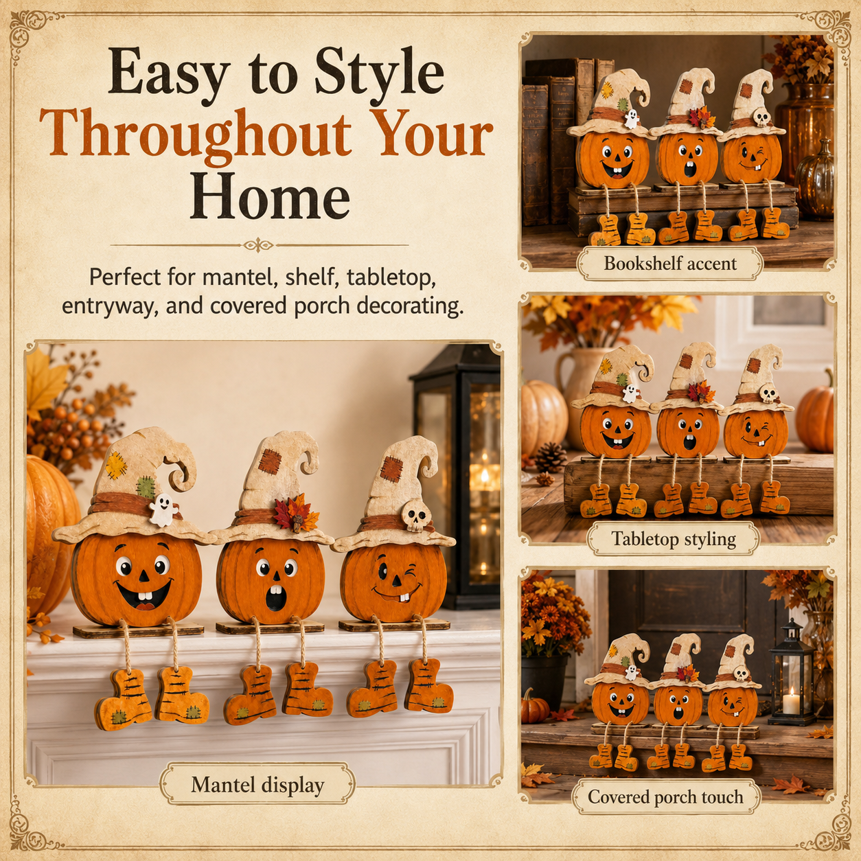 Halloween Pumpkin Shelf Sitters