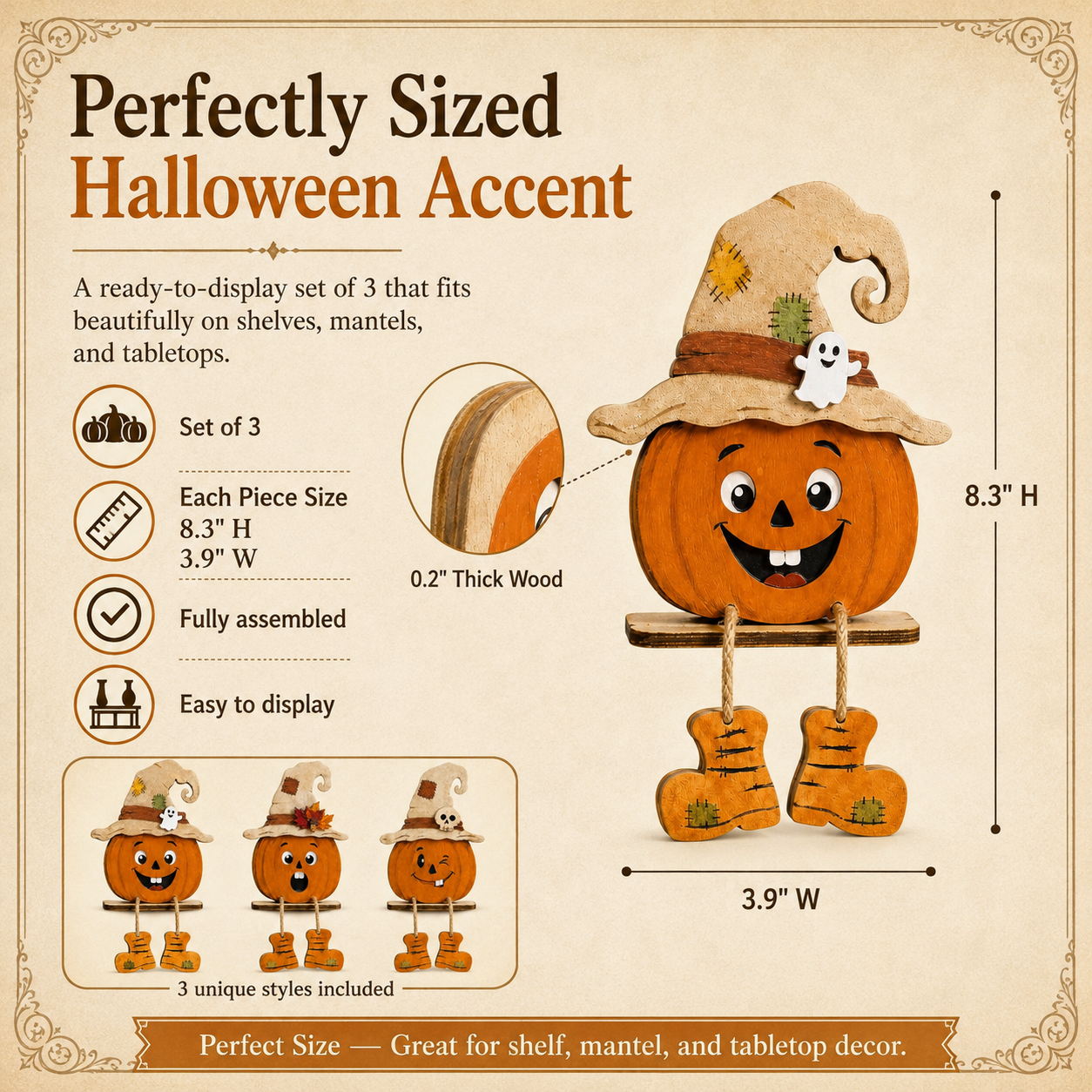 Halloween Pumpkin Shelf Sitters