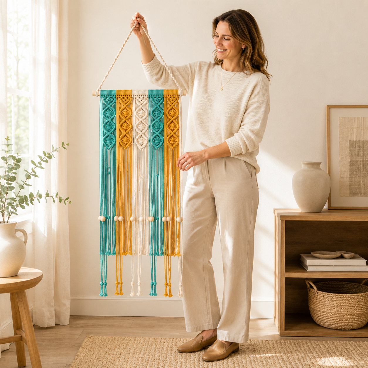 Handwoven Macramé Book Holder
